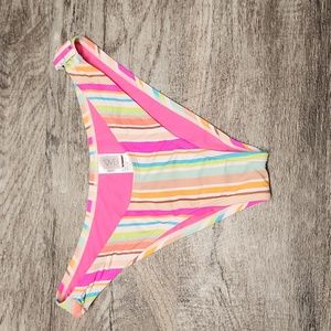NWT VYB pink striped bikini bottoms